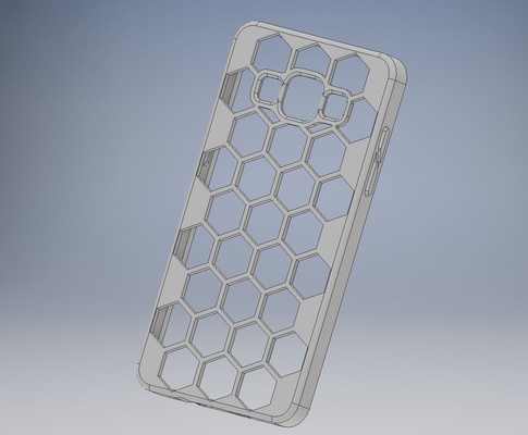 samsung galáxia a5 2014 2015 favo mel flexível caso bainha gadget autodesk inventor editável móvel phone padrão a52015 smartpone tábua 3d print model - Mito3D