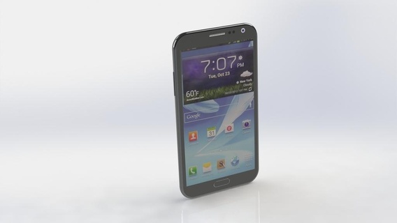 Samsung galassia Nota ii mobile Telefono smartphone tavoletta 3d print model - Mito3D