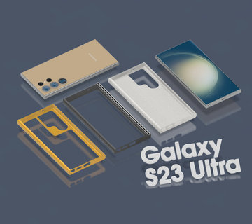 Samsung galaxia s23 ultra caso funda conjunto 3in1 3d modelo parachoque tpu pla petg 3d print model - Mito3D