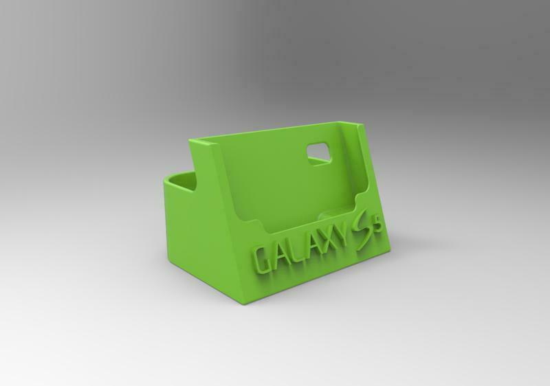 Samsung Galaxis s5 Halter Unterstützung Telefon Laden Dock 3d printable Smartphone Docking Bahnhof Gerät Wiege Vertikale Stand Handy Mobiltelefon Zubehörteil Anzeige 3D print model - Mito3D