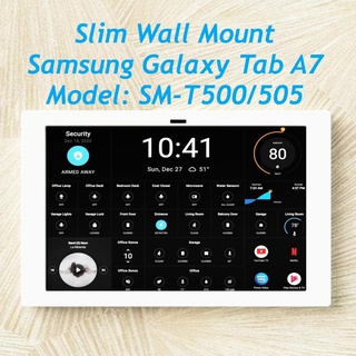 samsung galaxy tab a7 slim wall mount sm-t500 505 tablet usb c 90 3d print model - Mito3D