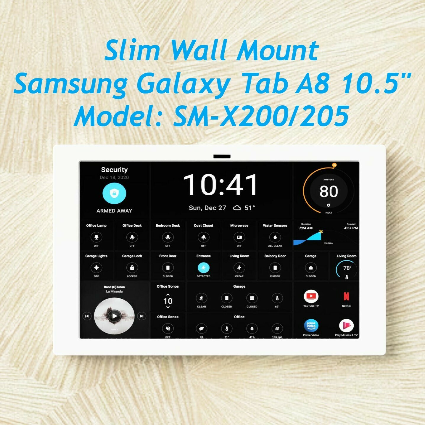 samsung galaxie languette a8 105 svelte mur monter sm x200 205 tablette USB 90 3D print model - Mito3D