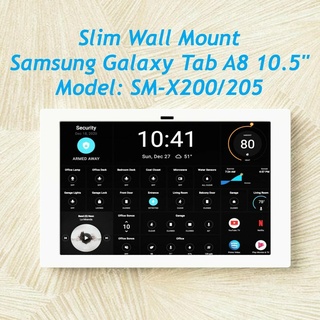 samsung galaxy tab a8 105 slim wall mount sm-x200 205 tablet usb c 90 3d print model - Mito3D