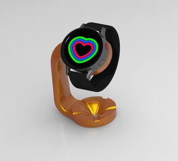 samsung galaxy watch 5 pro charging stand tool organizer esthetic design wearable deks optimizer 3d print model - Mito3D