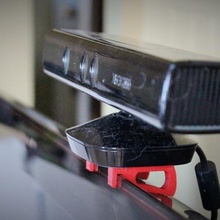 samsung top mount tv staffa di kinect per xbox 360 gadget l'adattatore televisione video giochi 3d print model - Mito3D