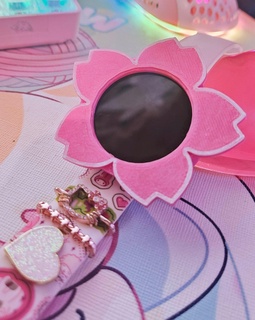samsung watch 4 sakura case cute kawaii pink anime cherry cherryblossom blossom flower samsungwatch4 watch4 lolita 3d print model - Mito3D