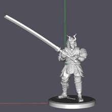 Samurai Spiel Krieger Miniatur Japan 3d print model - Mito3D
