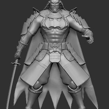 samurai batman superhéroe japonés ninja 3d print model - Mito3D