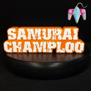 samurai champloo placa parede estante decoração casa anime logotipo 3d print model - Mito3D