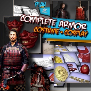 samurai complete armor yoroi nathan algren costplay costume movie mempo mask warrior diy 3d print model - Mito3D