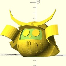 samurai daruma arte giocattolo matematica openscad personalizzatore Bambola 3d print model - Mito3D