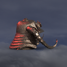 samurai fantasy helmet horned 3