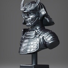 samouraï tête 3d print model - Mito3D