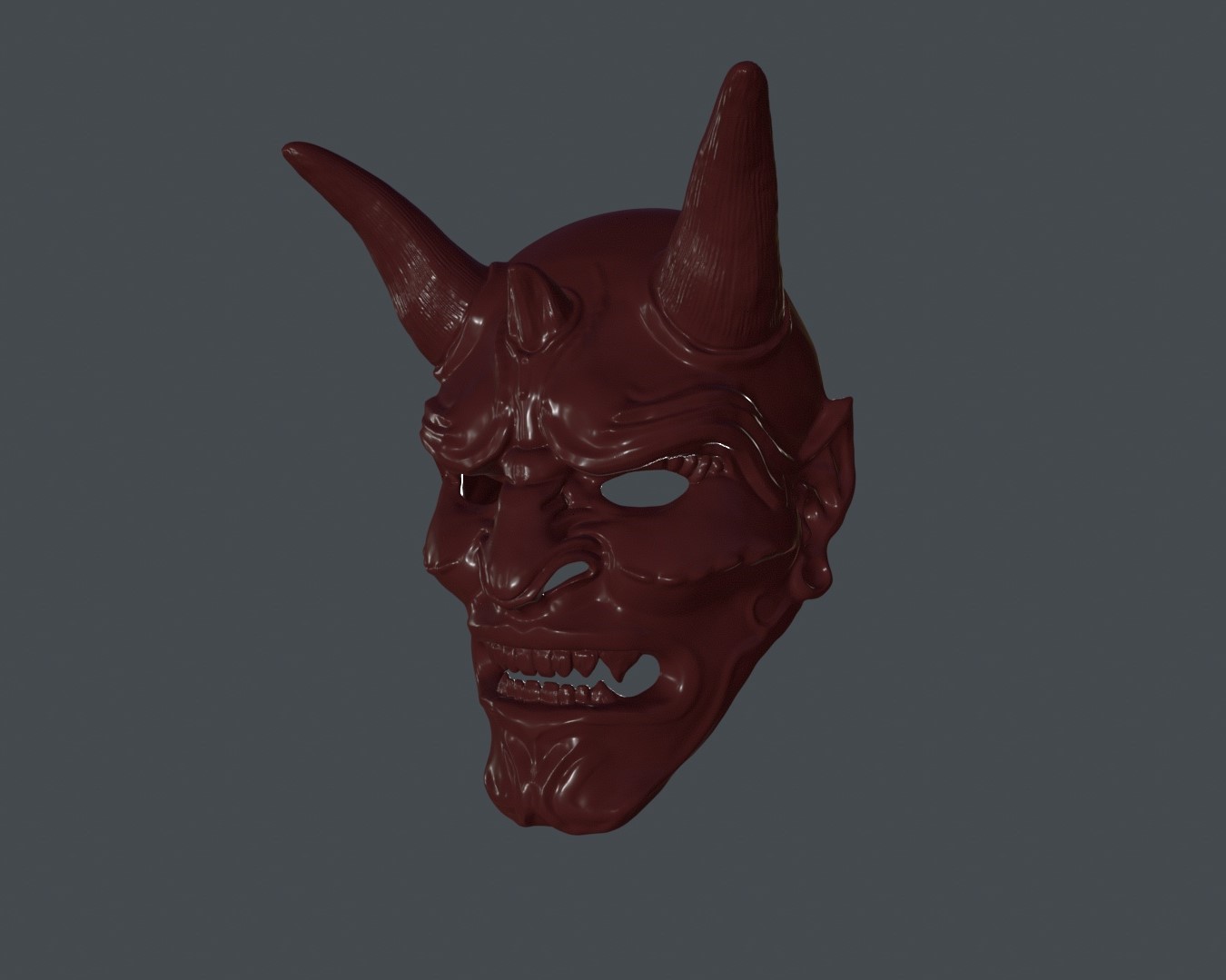 samuray maske oni Hannya cadılar bayramı Kostüm oyunu 3D print model - Mito3D