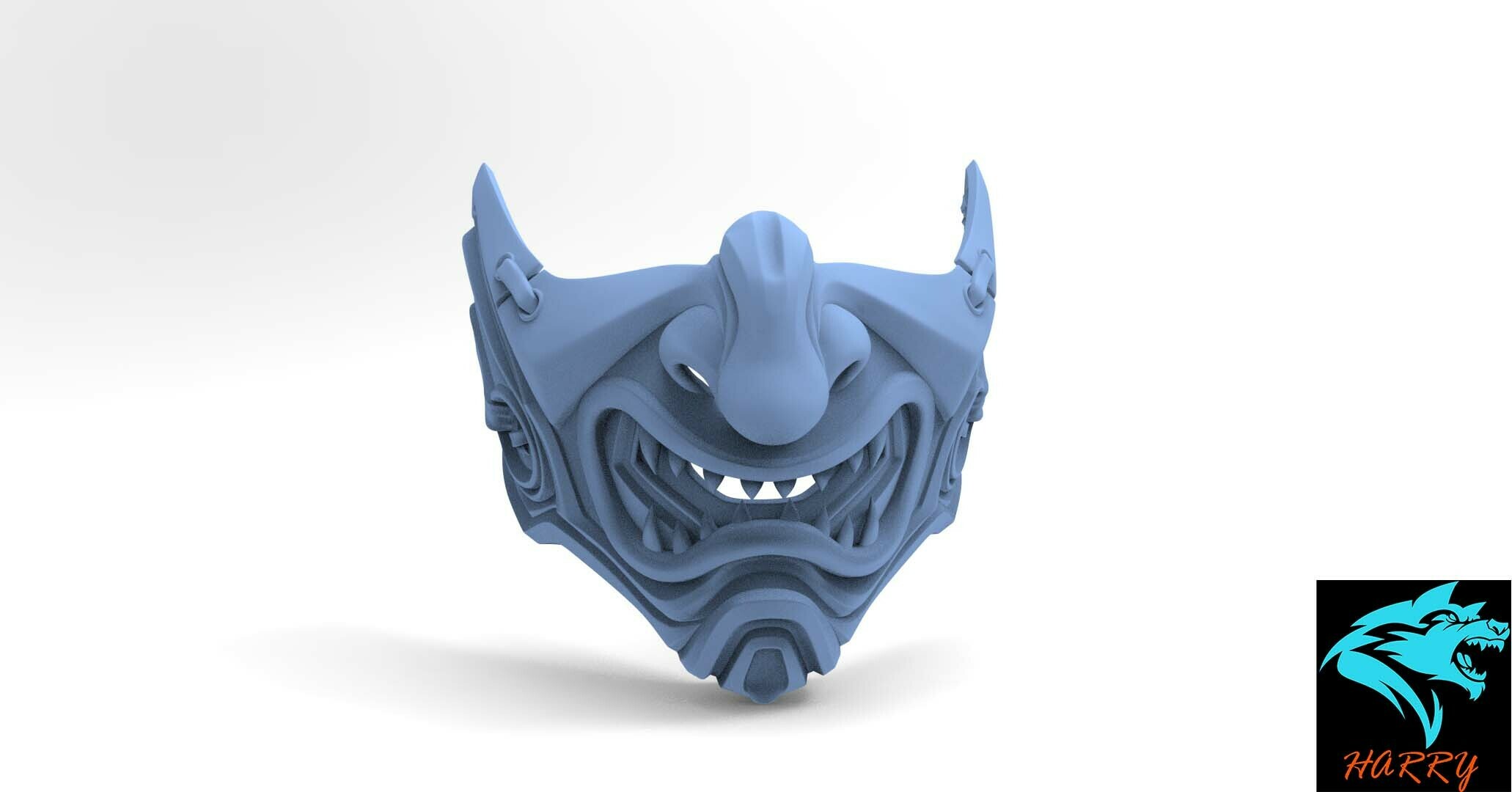 samurai máscara mortal kombat 3dprint juguete juegos 3dart impresión cero cosplay 3D print model - Mito3D