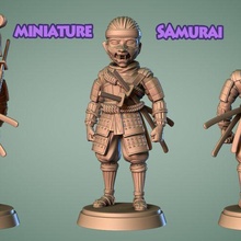 samurai miniatura 1 mini tropa juguete fantasma tsushima ninja maravilla dc cómic manga película guerrero 3d print model - Mito3D