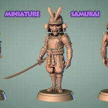 samurai miniatura 2 mini tropa juguete ninja shogun naruto película maravilla dc Warhammar guerra guerrero fantasma 3d print model - Mito3D