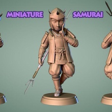 samurai miniatura 4 mini tropa juguete Arte tsushi ma ninja shogun guerrero guerra martillo mavel naruto dc 3d print model - Mito3D