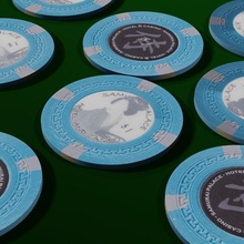 samurai palace 1 - poker chips game token casino las vegas 3d print model - Mito3D
