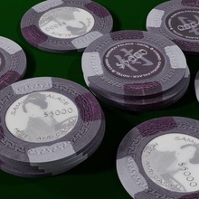 samurai Palácio 5000 pôquer salgadinhos jogos símbolo cassino prata las vegas 3d print model - Mito3D
