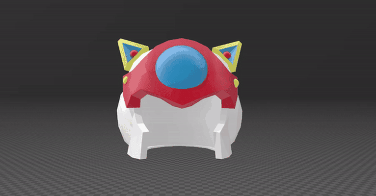 samurai pizza katzen helm mode roboter anime spielzeug cosplay kostüm pizzacats 3d print model - Mito3D