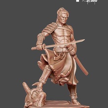 samurai ronin - 35 mm scale game character human miniature figurine 3d print warrior fantasy wargame tabletop rising sun boardgame dd 3d print model - Mito3D