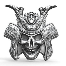 samurai skull pendant jewelry warrior fashion art 3d print model - Mito3D