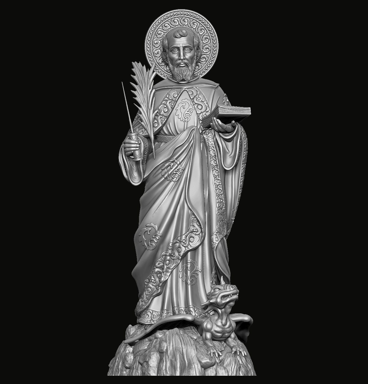 san Bartolomeu vago 3d impressão modelo Cristo bebê Deus cristão joalheria cnc pingente medalhão mãe piedosos católico religião retrato Bíblia maria arte esculturas 3D print model - Mito3D