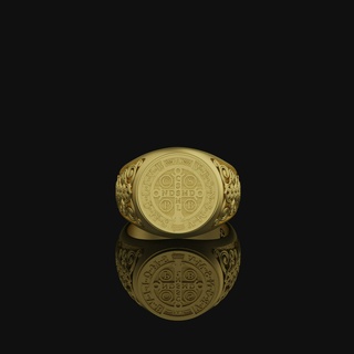 san benito ring mason ring illuminati ring masonry mason exorcism san benito opus dei  3d print model - Mito3D