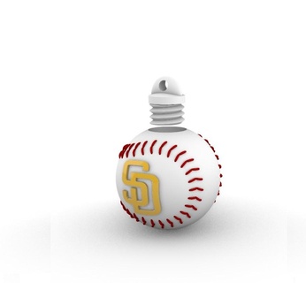 san diego padres key ring - container lid mlb parents 3d print model - Mito3D