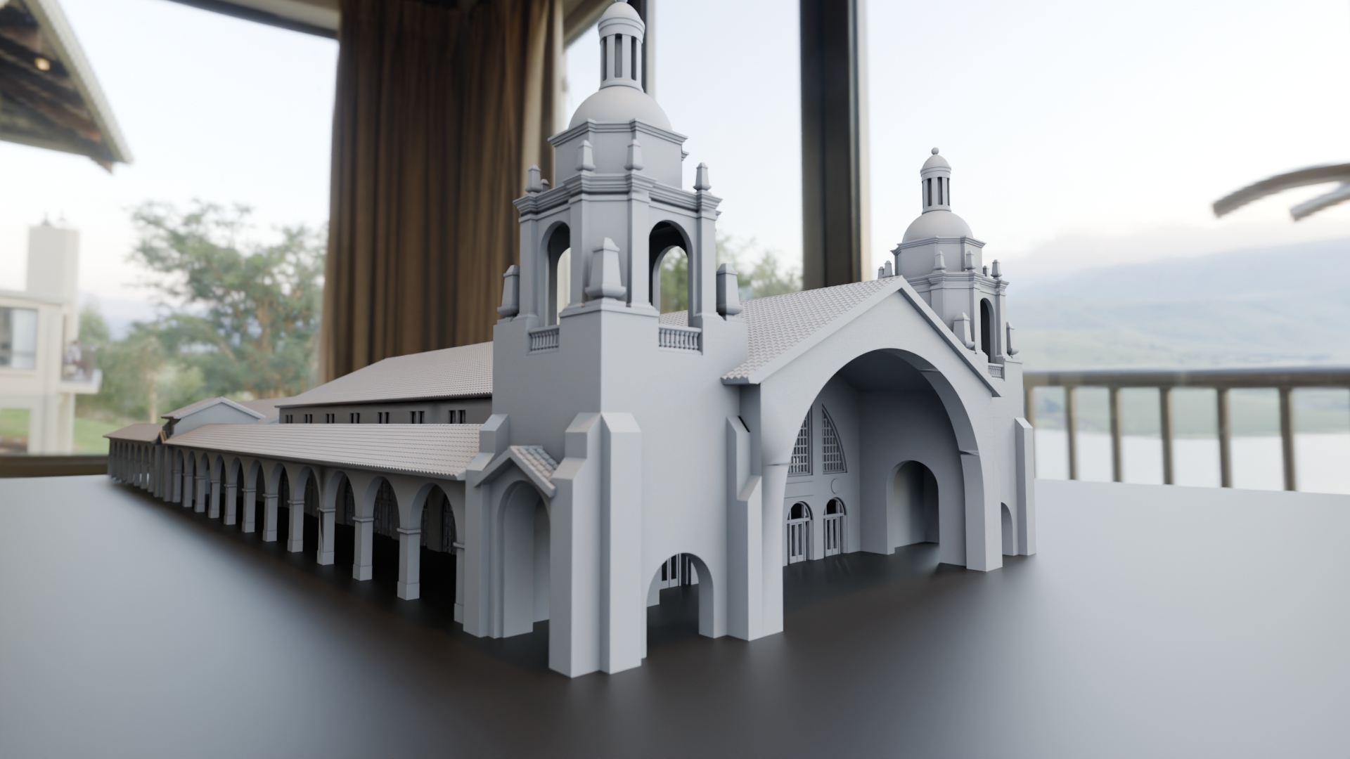 san diego père noël train gare at échelle architecture nscale bâtiment 3D print model - Mito3D