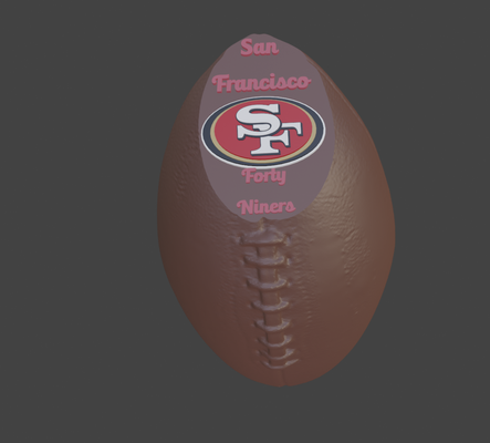 san francisco 49ers visualizzabile calcio arte thingiverse sanfrancisco49ers san francisco football americano squadra 9ers sanfran 3d print model - Mito3D