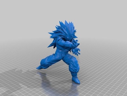 san uau ssj3 jogos Goku vegeta vaia bola estatueta Alto qualidade 3d print model - Mito3D