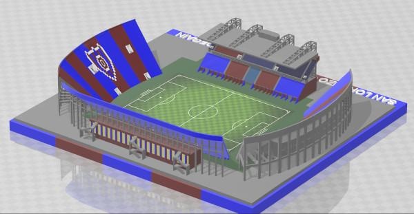san Lorenzo Estadio pedro yol boyunca Futbol Futebol stadyum Stadion Arjantin Primera Buenos Havalar 3d print model - Mito3D