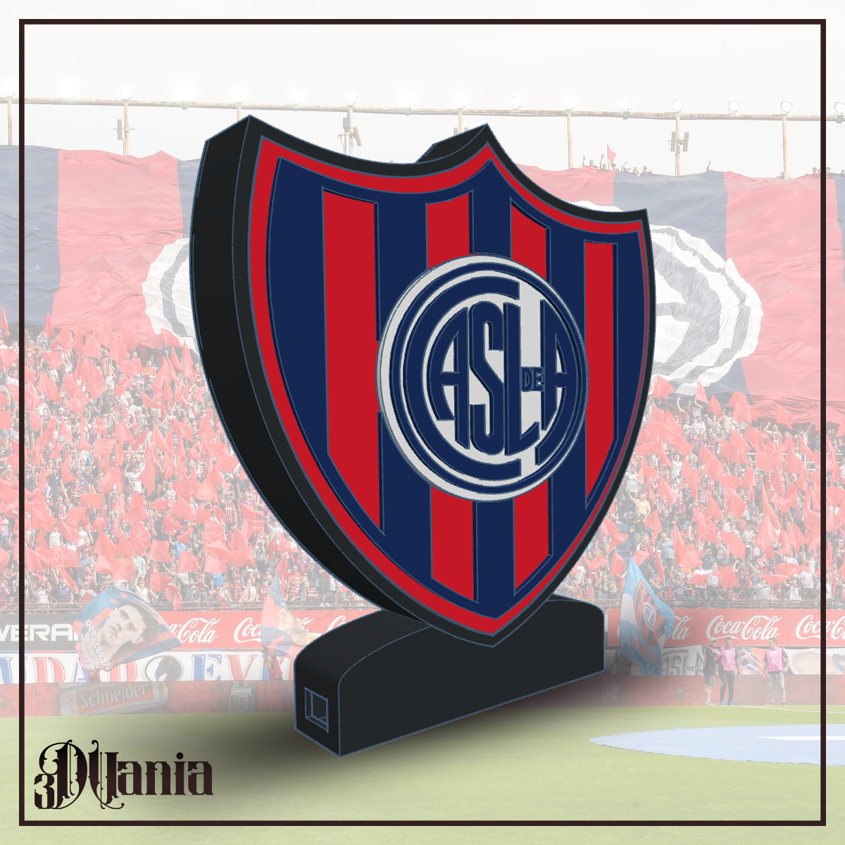 san lorenzo luz vela lámpara LED candelero fútbol proteger 3D print model - Mito3D