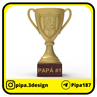 san lorenzo father's day trophy trophies dad father festive daddy soccer ball 3d print model - Mito3D