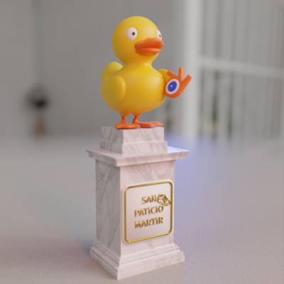 san confianza mártir in licuadora arte pato 3d print model - Mito3D