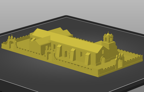 san pedro Atacama kilise Şili San Pedro anıt 3d print model - Mito3D