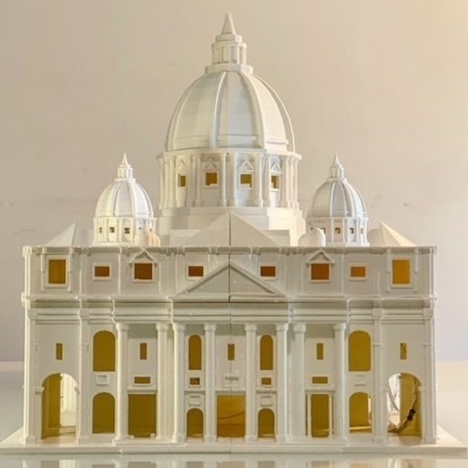 san pietro Basilika Architektur Papst Kirche Chiesa Vatikan 3D print model - Mito3D