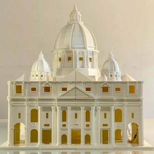 san pietro basilica architettura chiesa Chiesa papà papa Vaticano edifici_strutture 3D print model - Mito3D