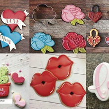 san valentin cookie cutter tool cutting biscuits valentine love heart kiss 3d print model - Mito3D