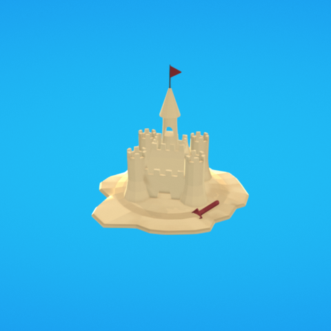 sand castle architecture 3D print model - Mito3D