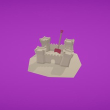 castelo de areia arquitetura 3d print model - Mito3D