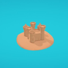 sand castle architecture 3d print model - Mito3D