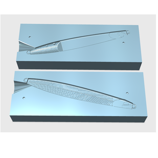 sable anguille fonderie moule pêche 3d print model - Mito3D