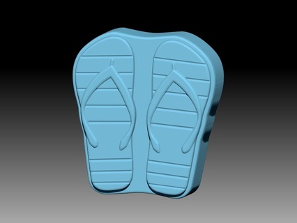 sandals 2 solid shampoo mold soap pump bathbombs bathbomb bath press mould shoes beach spring 3d print model - Mito3D