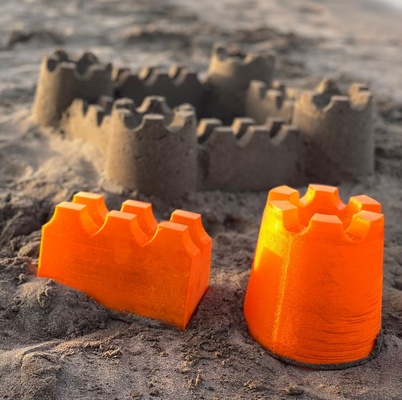 château sable moule jeu plage château outdor support jouet bambin pot 3d print model - Mito3D