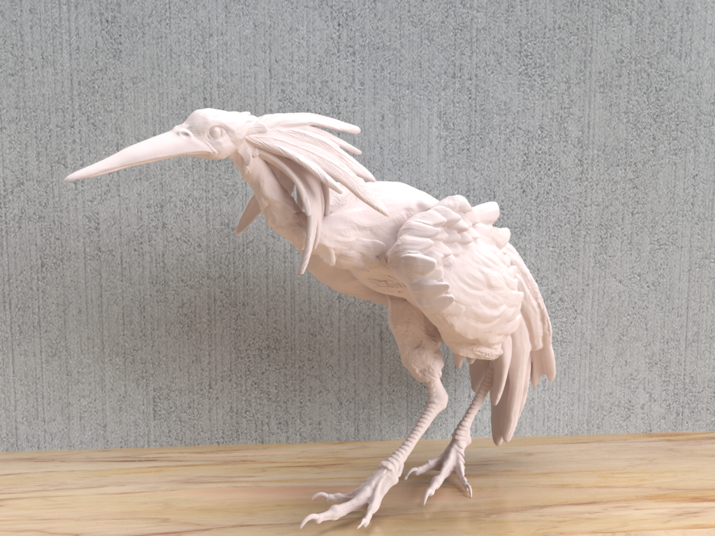 sandhill gru uccello resina 3D print model - Mito3D