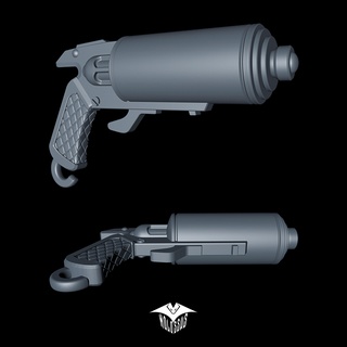 sandman gas pistola dc i fumetti giustizia società accessorio azione figura mattel replica 3d print model - Mito3D