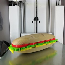 un sandwich gadget en métro piggy la banque boîte de l'argent 3d print model - Mito3D
